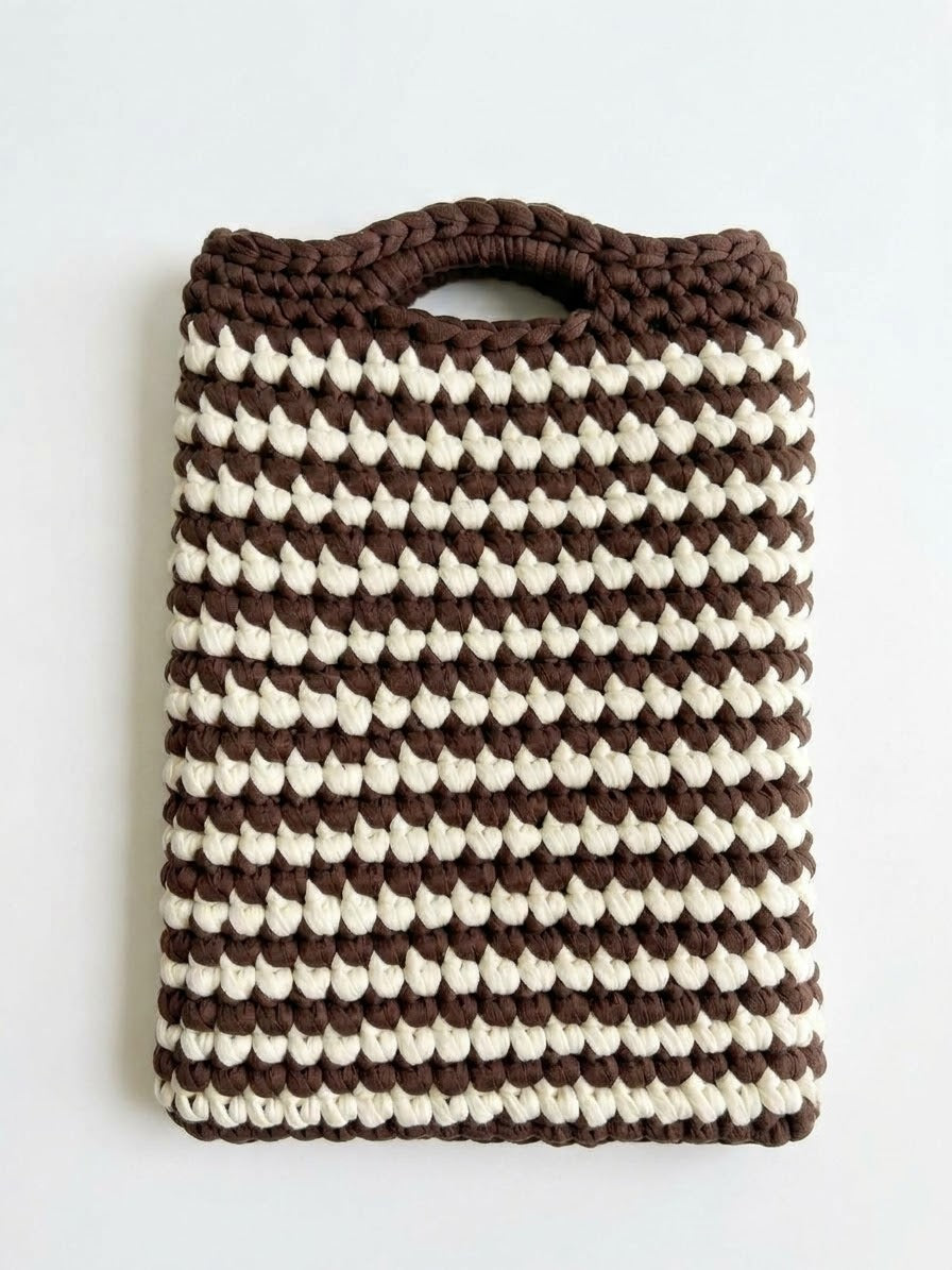 Mocha Stripe Laptop Sleeve